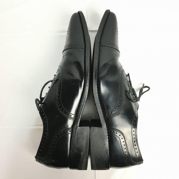 Roberta Valentino Made in Japan Semi Brogue Cap Toe Business Shoes Black Size 24.5 Men's(USED)