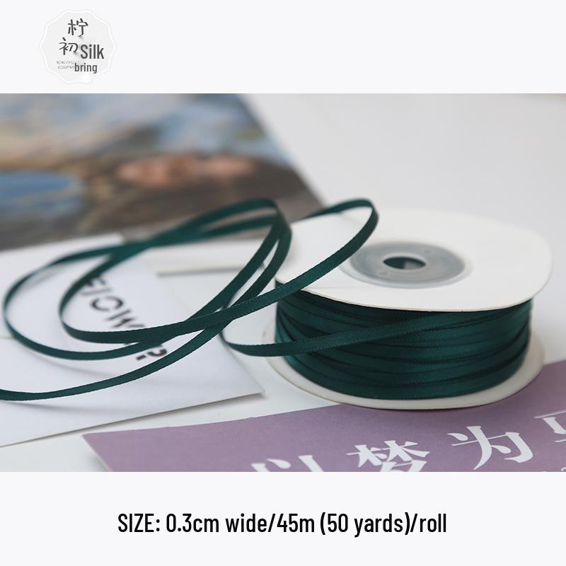 3mm Premium Double-Sided Satin Polyester Ribbon for Wedding Bows and Gift Packaging