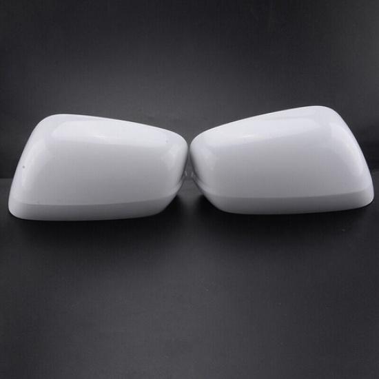 2PCS White Rear Mirror Cover Cap For Honda Fit / Jazz 2009 2010 2011 2012 2013 `
