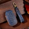 Leather Car Key Case Cover Fob Protect For Hyundai Fista I30 I35 I40 Kona Elantra Solaris Grandeur Accent Santa Fe Holder Shell