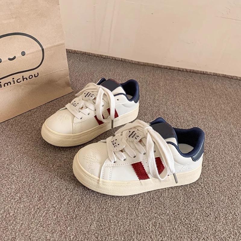 Little White Shoes Women's Spring and Summer New Versatile Student Shoes Women's Casual Platform Sports Lightweight Heightening Board Shoes