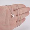 Lucktune Cute Cat Love Pendant Necklace Stainless Steel Animal Chain Necklace for Women Couple New Trendy  Jewelry Gift