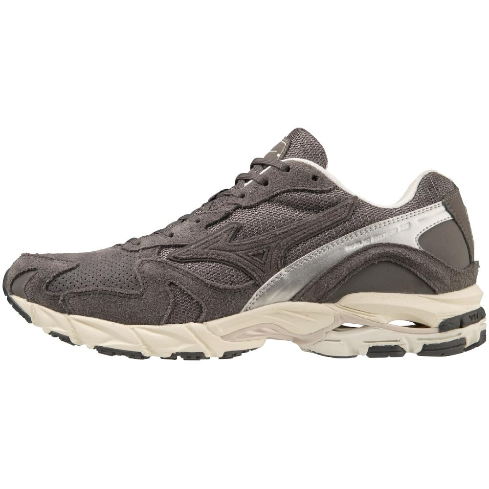 Mizuno Wave Rider 10 Sneakers, Commuting, School, Lifestyle, Casual, Steel Gray, Size 28.0 cm, 2E
