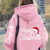 Men's Plus Size Hoodie - Christmas Classic Style"Merry Christmas" Letter Print - Soft and Casual Long-Sleeved Pocket Hoodie