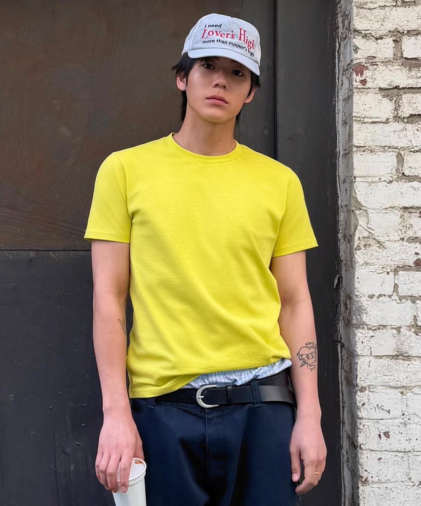 LEIRE 90S Vintage Fit Washed T-Shirt [Lime]