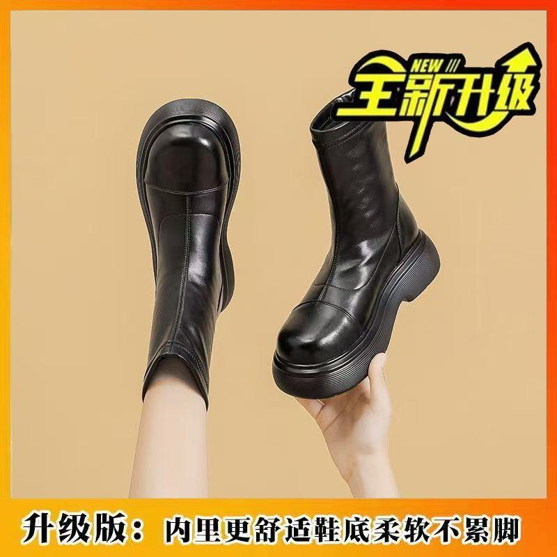 Explosive comfortable and fresh, standing for a long time is not tiring, women's boots niche design sense elegant round-head Martin boots