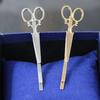 Head Jewelry Hair Pin Gold Scissors Shears Clip For Hair Tiara Barrettes Accessories Headdress For Girls