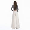 Autumn and winter new cartoon embroidered casual pants women's straight loose and versatile wide-leg scimitar pants