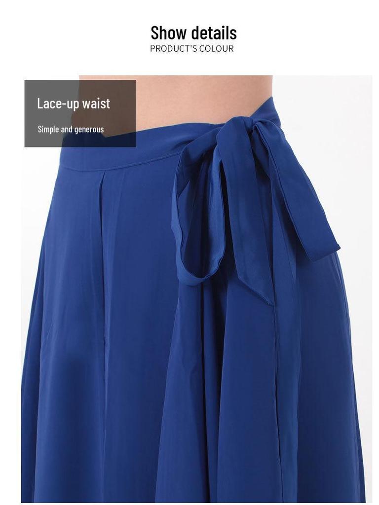 Red Shoes Midi Skirt: Gossamer Korean Dance Performance Costume for Women