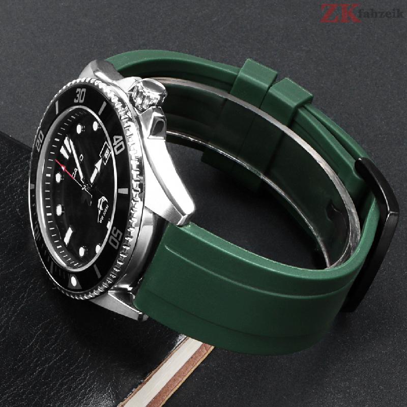 Cinturino in Gomma FKM Vulcanizzata di Grado Premium per Orologi Seiko per Rolex 20mm 22mm 24mm Cinturini a Rilascio Rapido Cinturino in Gomma Tropic