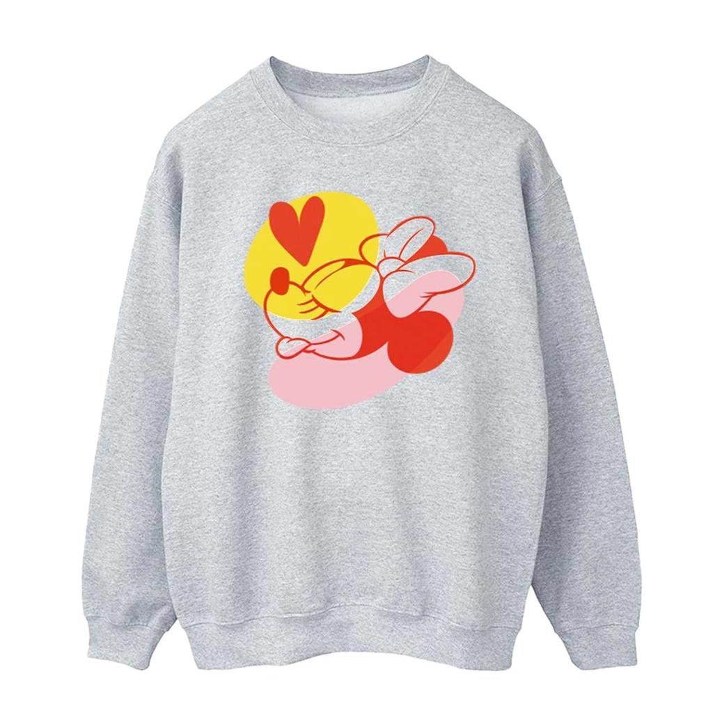 Disney Herren Minnie Maus Zunge Herz Sweatshirt