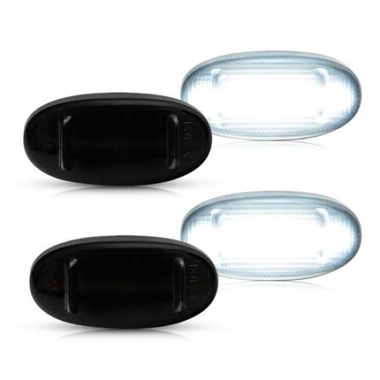 Smoked Lens 4pc White LED Side Marker Lights For 2011- Ford F-450 Super Duty