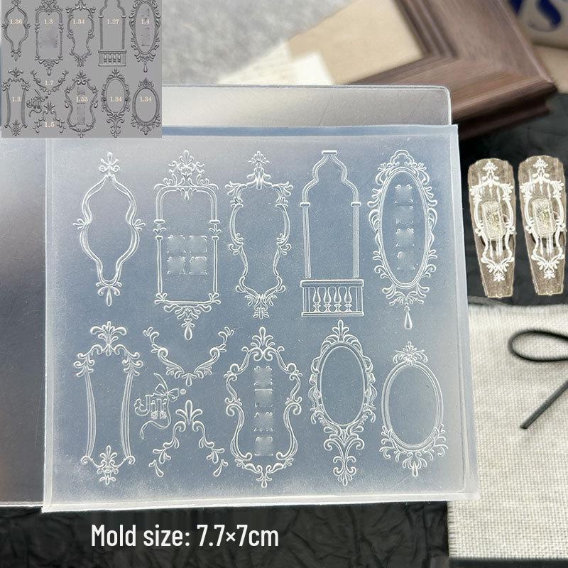 Cartoon Butterfly & Rabbit Nail Art Embossed Mold for DIY Gel Carving