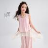 Girls' Sleeveless Blouse & Capri Pants Set