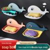 Wall-Mounted Double Layer Draining Soap Holder - Cute Whale Design
