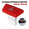 6490NG Hazard Warning Light Switch Emergency Flasher Button For Peugeot 107 Citroen C1 Toyota Aygo Mk1