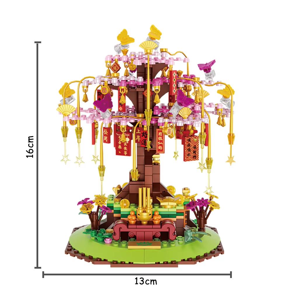 

Non-Toxic Creative Wishing Tree Christmas Tree Building Mini Blocks Toy Ideal Good Luck Gift Build Your Own Dream in-bag