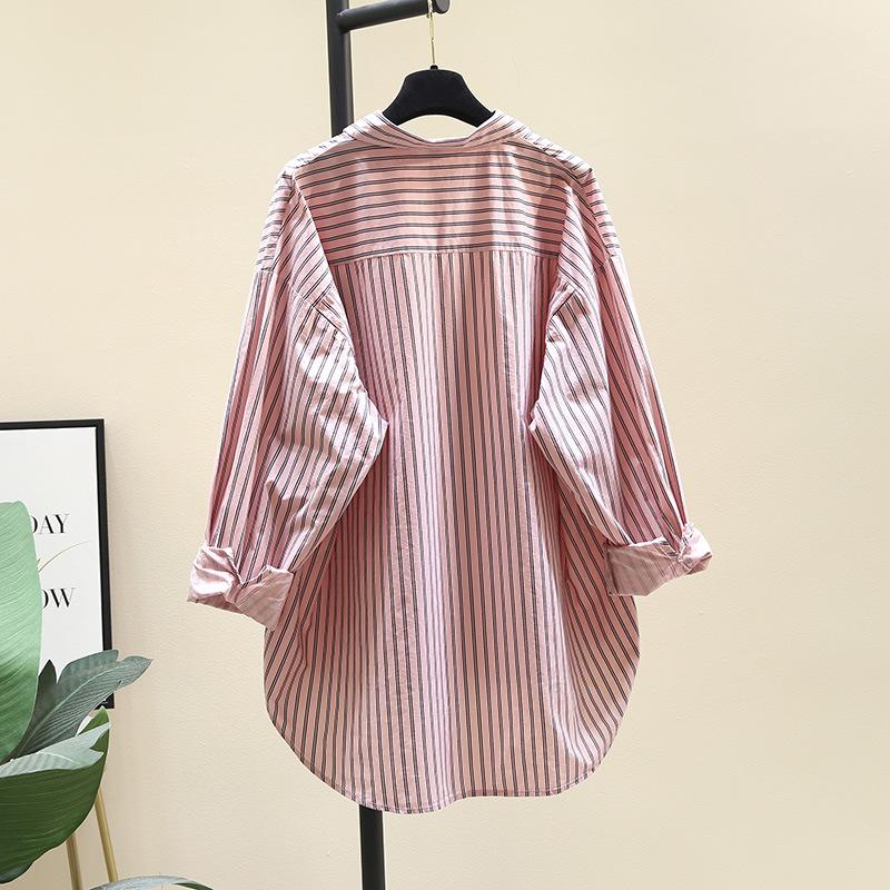 

Shirt Women s Long-sleeved Autumn New Loose Casual Top Simple Loose Long-sleeved Shirt XXL