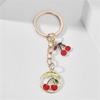 Lovely Keychains Cherry Heart Plant Fruit Keyrings Pendant Designs for Trendy Women And Girls As Friendship Gifts