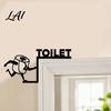 Bathroom Door Sign Funny Sign Thinking Room Metal Wall Art with Humorous Quotes Self-Adhesive Clever Decor Toilet for Restroom Rustproof