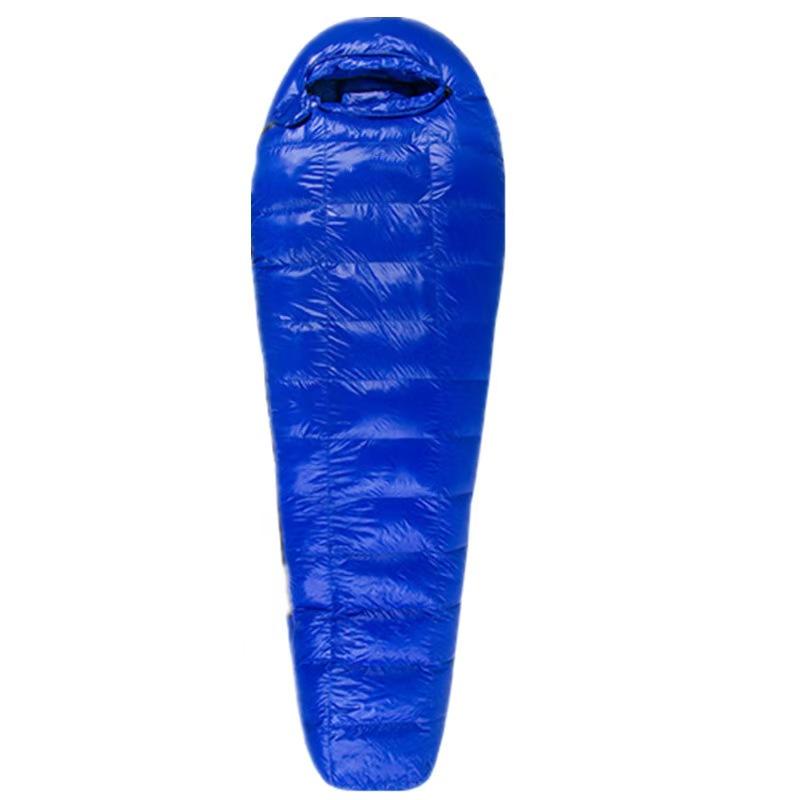 Single Outdoor Camping Mummy Style Ultra-Light Goose and Duck Down Sleeping Bag Four Seasons Warm for Adults