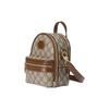 Gucci GG Supreme Mini Backpack, Beige Ebony Canvas Brown Leather Trim Gold Hardware, Men's Backpacks for Daily Shopping Travel 725654-92TCG-8563