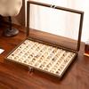 Ring Storage Box, Durable Wood with Compartmentalized Design, Soft Velvet Interior Multi-grid Jewelry Organizer, for Rings Bracelets
