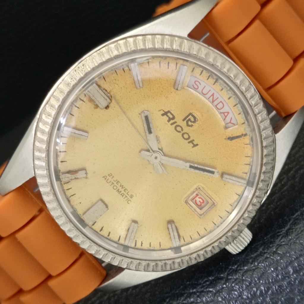 

ВИНТАЖНЫЕ АВТОМАТИЧЕСКИЕ ЧАСЫ RICOH R31 ЯПОНИЯ МУЖСКИЕ ОРИГИНАЛЬНЫЙ ЦИФЕРБЛАТ a700151-5 R201-a700151