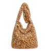 Vintage Leopard Print Plush Crossbody Bag - Women's Autumn/Winter Fashion with Unique Single Compartment Design.