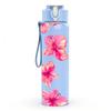 1PC Pink Hibiscus Floral Bloom Print 750ml Color Plastic Sports Water Bottle Leakproof Flip Straw Lid Suitable for Sports Office Home Use