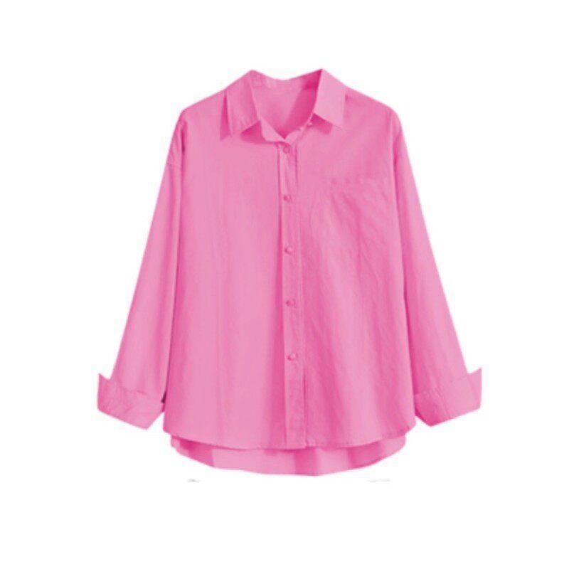 

Designer Set with a Fresh and Sweet Vibe, Women s Shirt for Spring 2026 Paired with a Complete Set of Fashionable White Pants Pink Shirt S