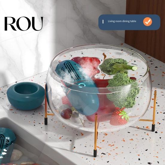 Produce Purifier for Food Capsule Fruit Vegetable Cleaner, Wireless Hydroxyl Ion Meat, Chemical Free Wash Auto 10 Min Cycle, Waterproof Smart