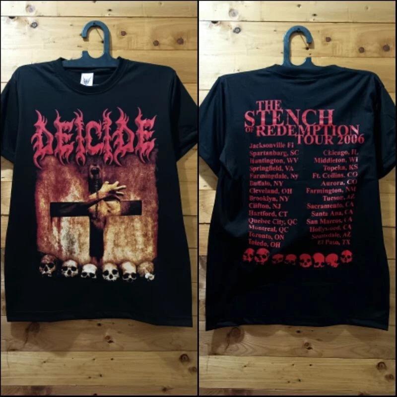 

Футболка с логотипом группы Deicide, Черная унисекс футболка с логотипом группы Deicide, Тур 2024, Размеры S-5XL 2XL