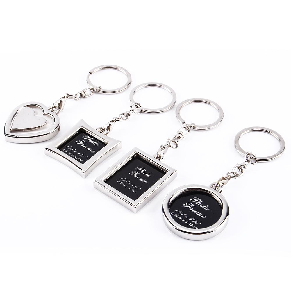 Cute Mini Creative Metal Alloy Insert Photo Picture Frame Keyring Keychain Gift