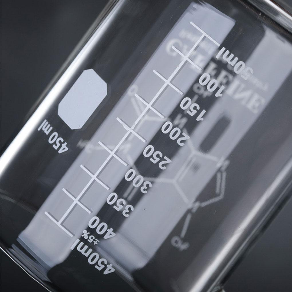 Průhledná barva Pohodlný hrnek z borosilikátového skla Žáruvzdorný a ekologický odměrný hrnek