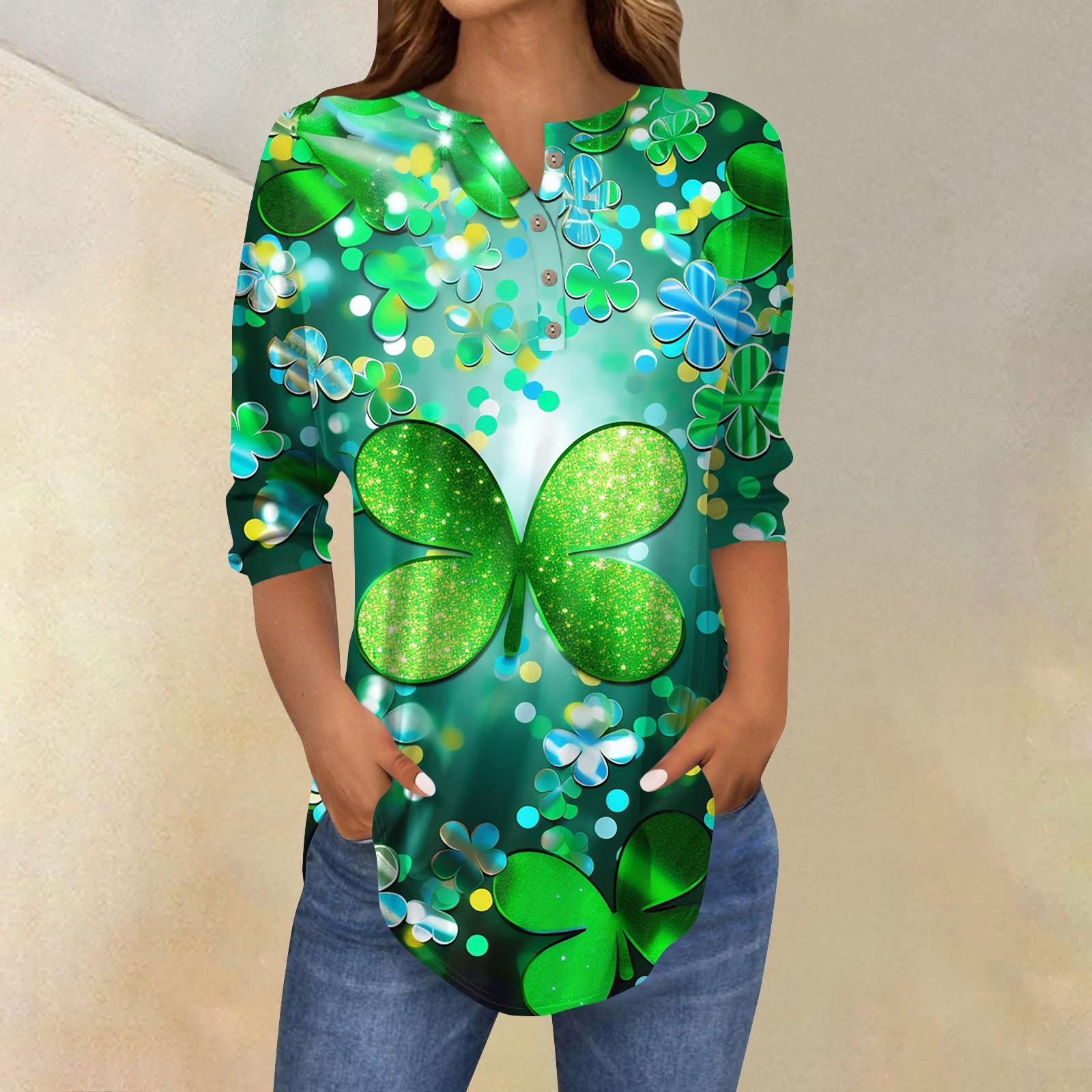 

Женская свободная футболка с воротником на пуговицах и принтом Semana, рукав три четверти, рубашка XL