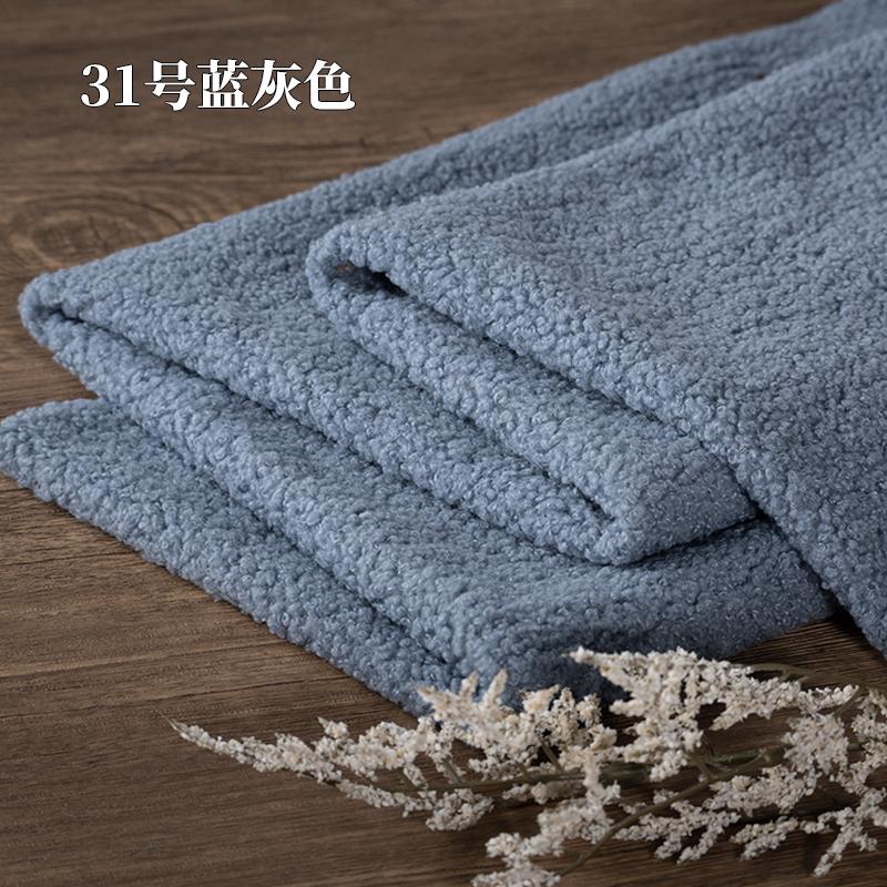 Teddy Plush Fabric Elasticity Soft By The Meter for Toys Pet Nest Cushion Handmade DIY Sewing Faux Lamb Fur Cloth Beige White