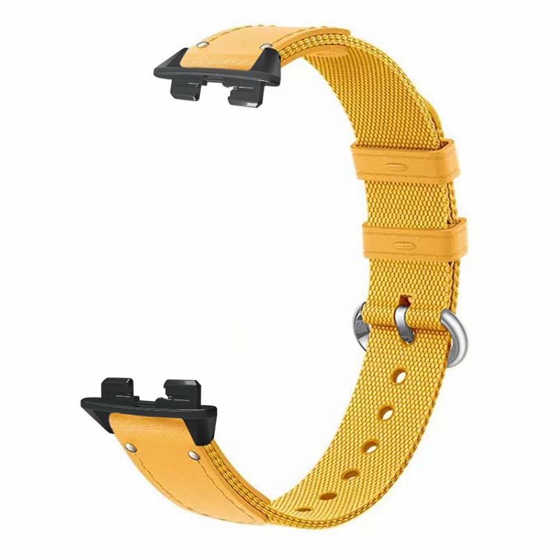 

For Huawei Band 8/Band 8 NFC/Band 9/Band 9 NFC Replacement Watch Band Quick Release Nylon Watch Strap with Alloy Buckle Yellow