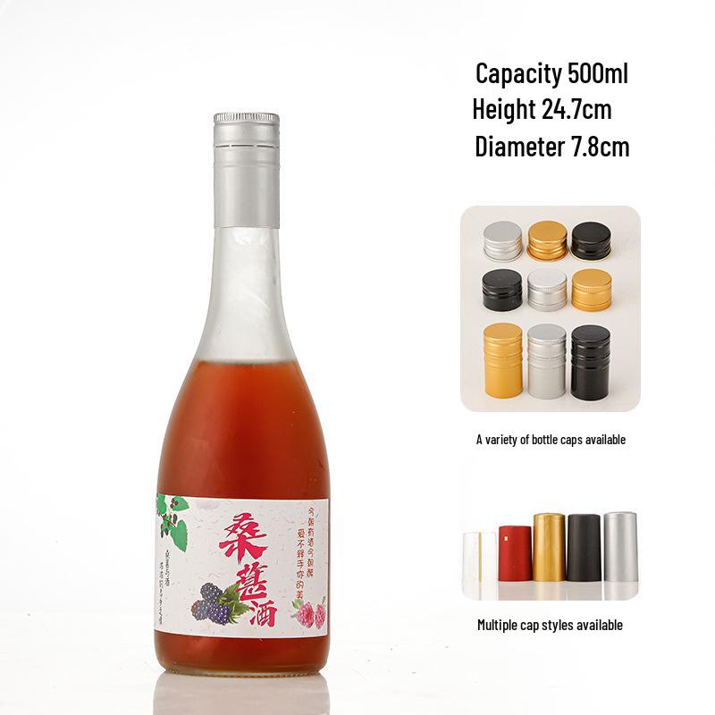 New Arrival Frosted Glass Wine Bottle – Transparent, Sealed, and Ideal for Baijiu or Homebrew