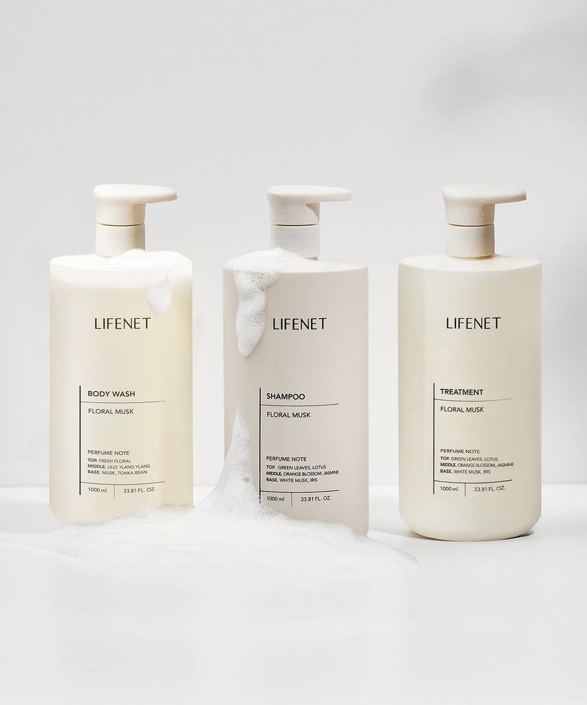 [3 Types] 1000ML 3-Piece Set (Wash + Shampoo + Treatment)