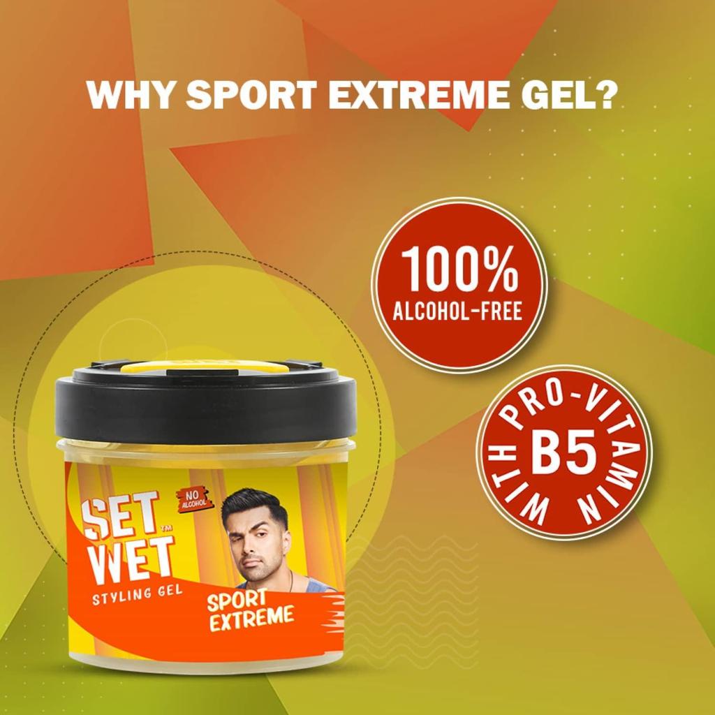 Styling-Haargel für Männer – Sport Extreme, 250 g | Extremer Halt, hoher Glanz | Für kurzes bis mittellanges Haar | Ohne Alkohol, ohne Sulfat