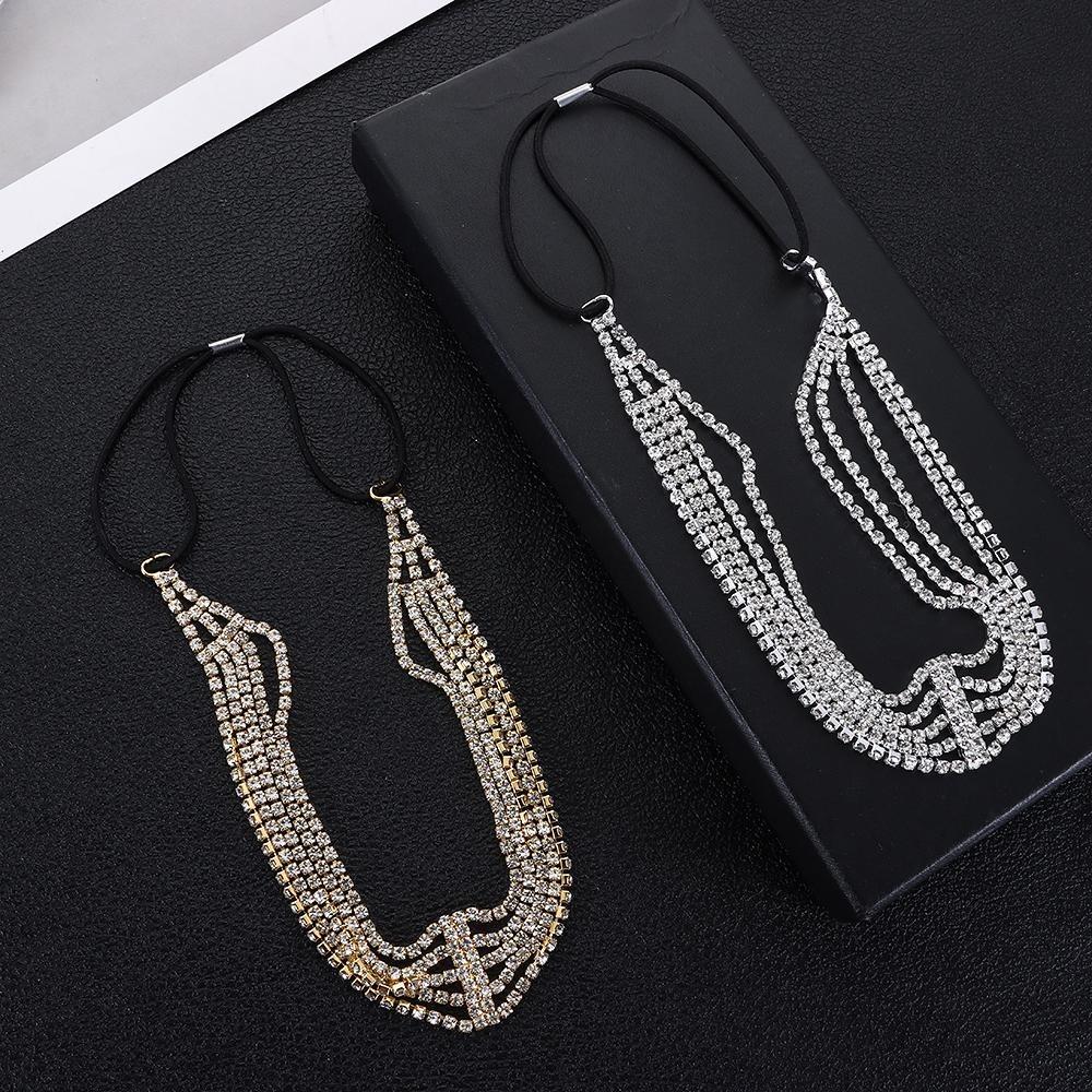 Bling Rhinestone Chain Head Jewelry Fashion Princess Headpieces  Daily Banquet Wedding Photo