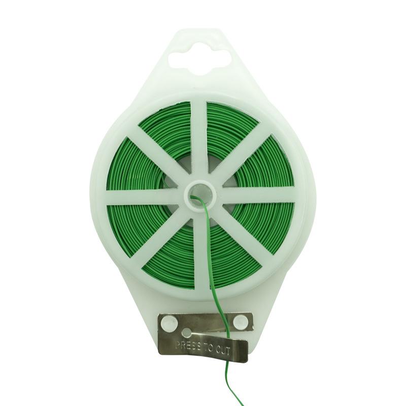 

Garden Tie Wire with Built-in Cutter Plastic Coated Iron Wire for Plant Support and Bundling 200 Feet Long Durable and Flexible Gardening Twine One Size зелений