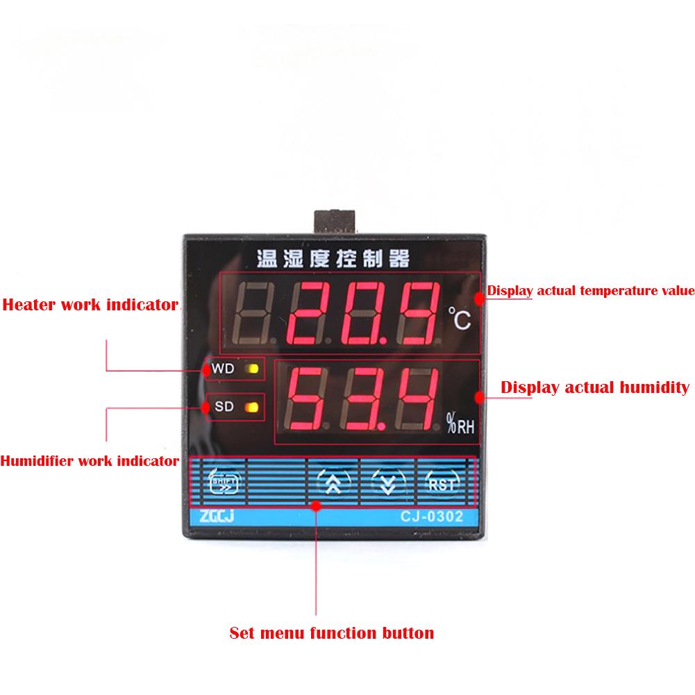 Buy TDK0302 Digital Temperature and Humidity Controller with Sensor for