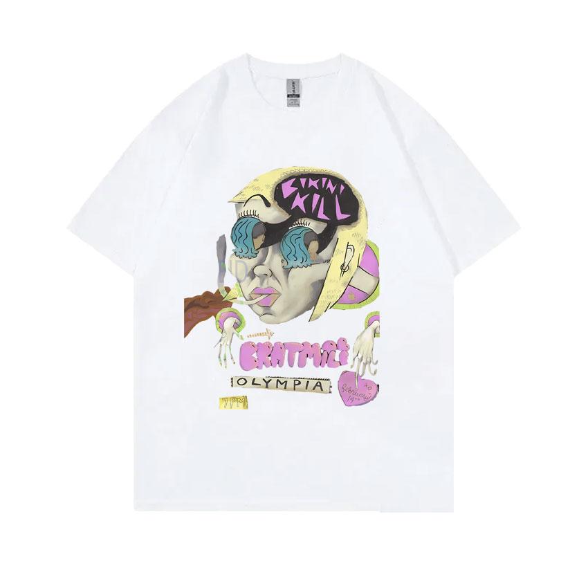 

Punk Rock Band Bikini Kill Bratmobile Olympia Tour T Shirts Riot Grrrl Kathleen Hanna Tshirt Men Casual Oversized Tshirt 4XL