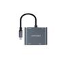 Konvertor - Nanocable - USB-C na HDMI/VGA/USB3.0 - 15 cm - Šedý - Multiportový adaptér
