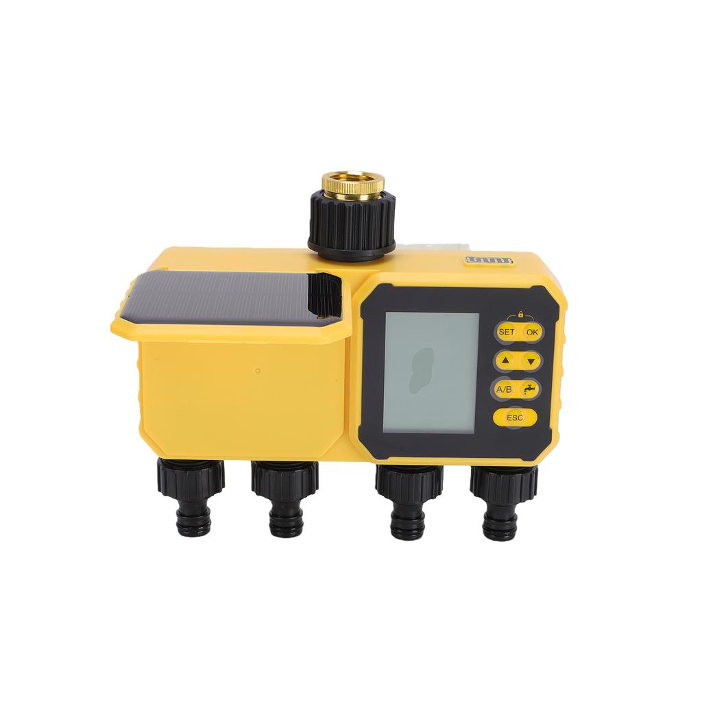 Solar Water Timer Smart Irrigation Controller with USB Charging IPX5 Rainproof for Garden Lawn Greenhouse