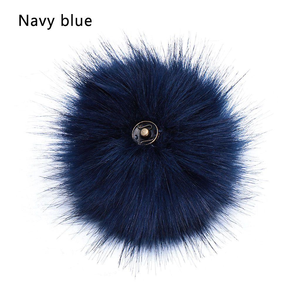 12 cm Kleidungsstück Druckknopf Faux Fuchspelz Strickmütze Bommel Ball Taschen Zubehör Hüte Dekor Haarball