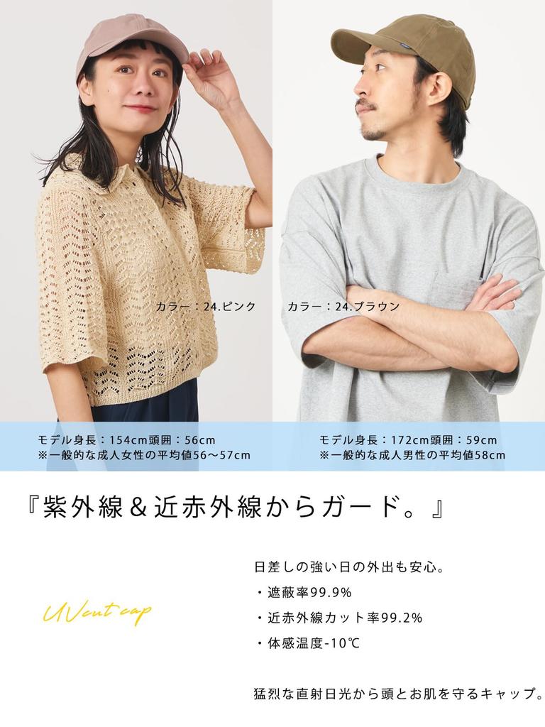 UV Cut Cocagel Cap Size Fits All 58cm Feels Antibacterial and Deodorizing [Casual Box] 99.9% Heat-Blocking (One / / 24. Pink) - 10℃ Cooler,