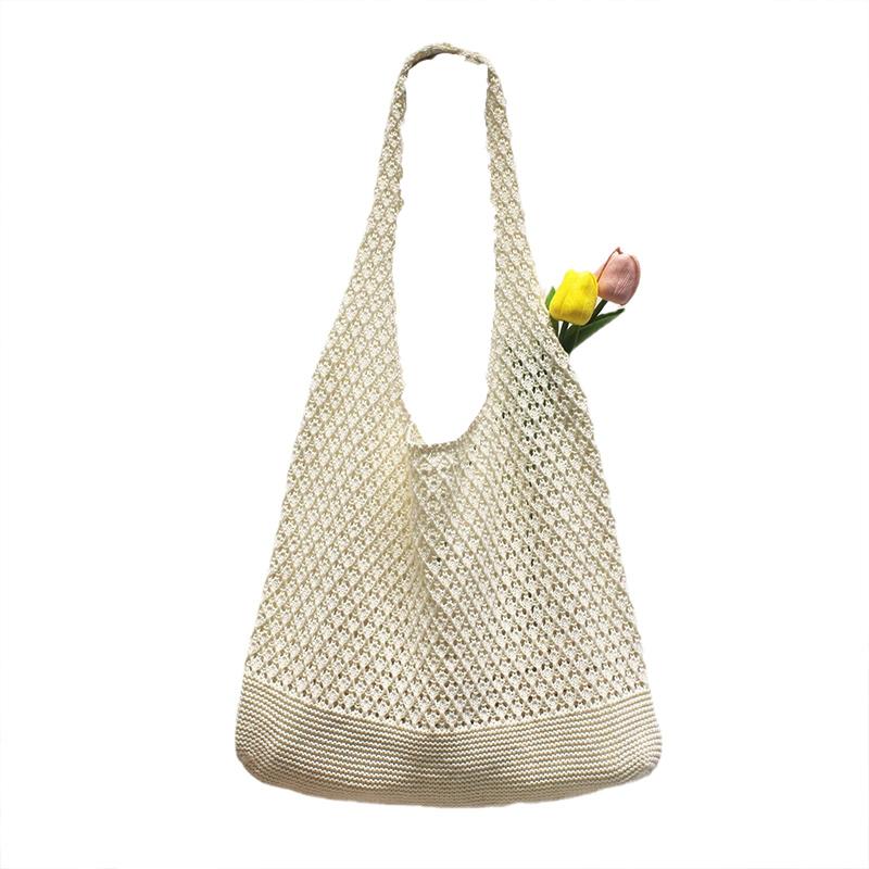 Fashionable And Casual  Bag Tote Bag Knitted Hollow Woven Shoulder Bag